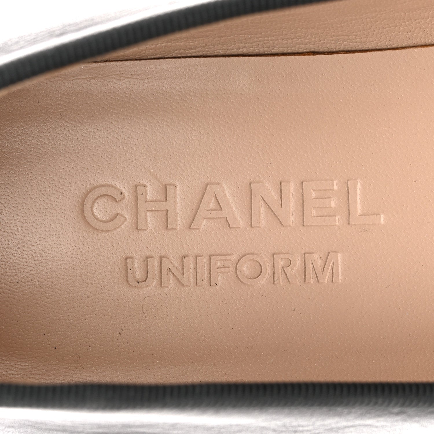 Chanel Lambskin Cap Toe CC Uniform Ballerina Flats 37 Black 7 of 8