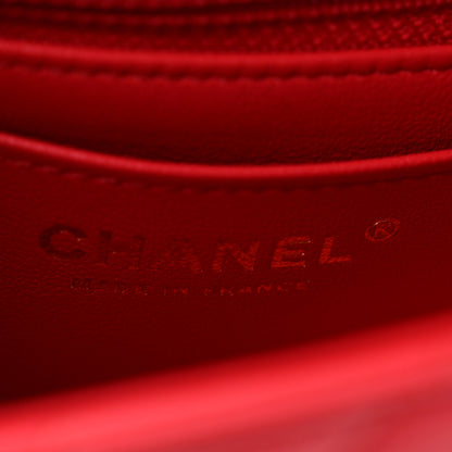 Chanel Lambskin Quilted Mini Rectangular Flap Dark Pink 6 of 13