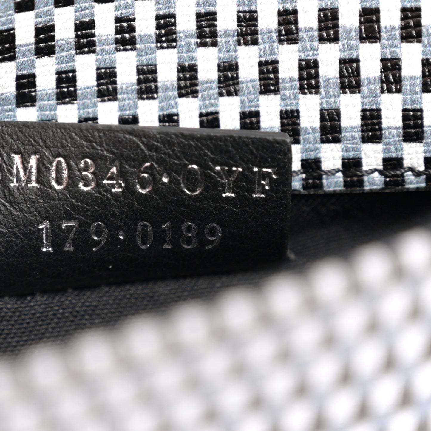 Vitello Elite Mink Fur Studded Karlito Tube Wallet On Chain Black White