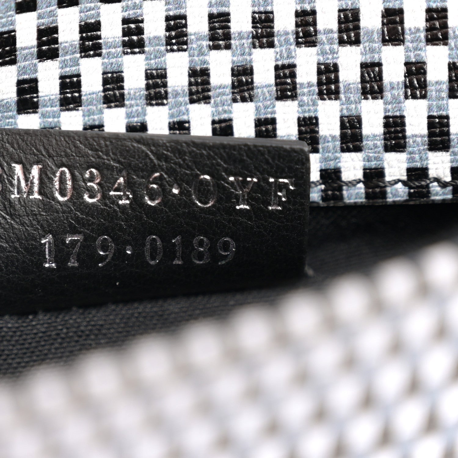 Fendi Vitello Elite Mink Fur Studded Karlito Tube Wallet On Chain Black White 8 of 12