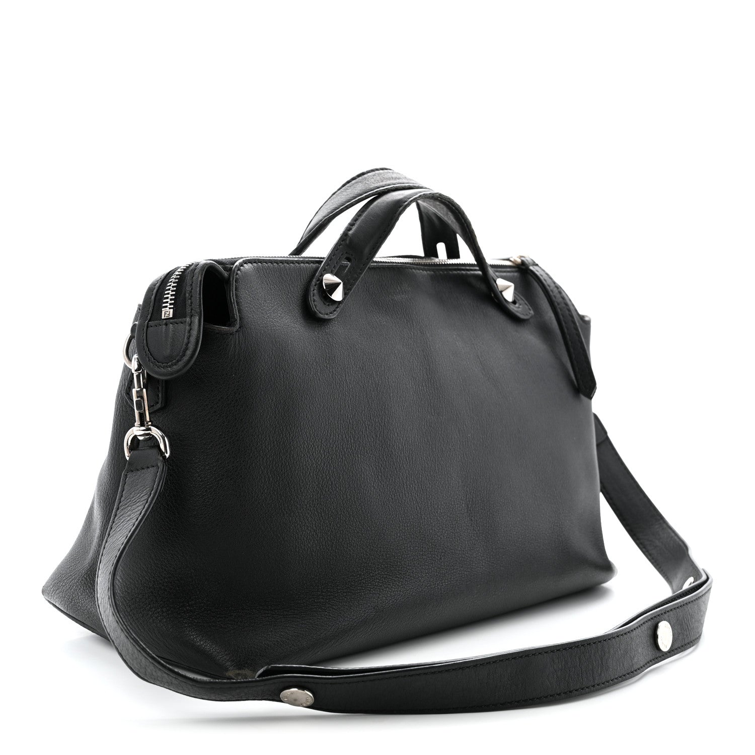 Fendi Vitello Dolce Large By The Way Boston Bag Black 3 of 12