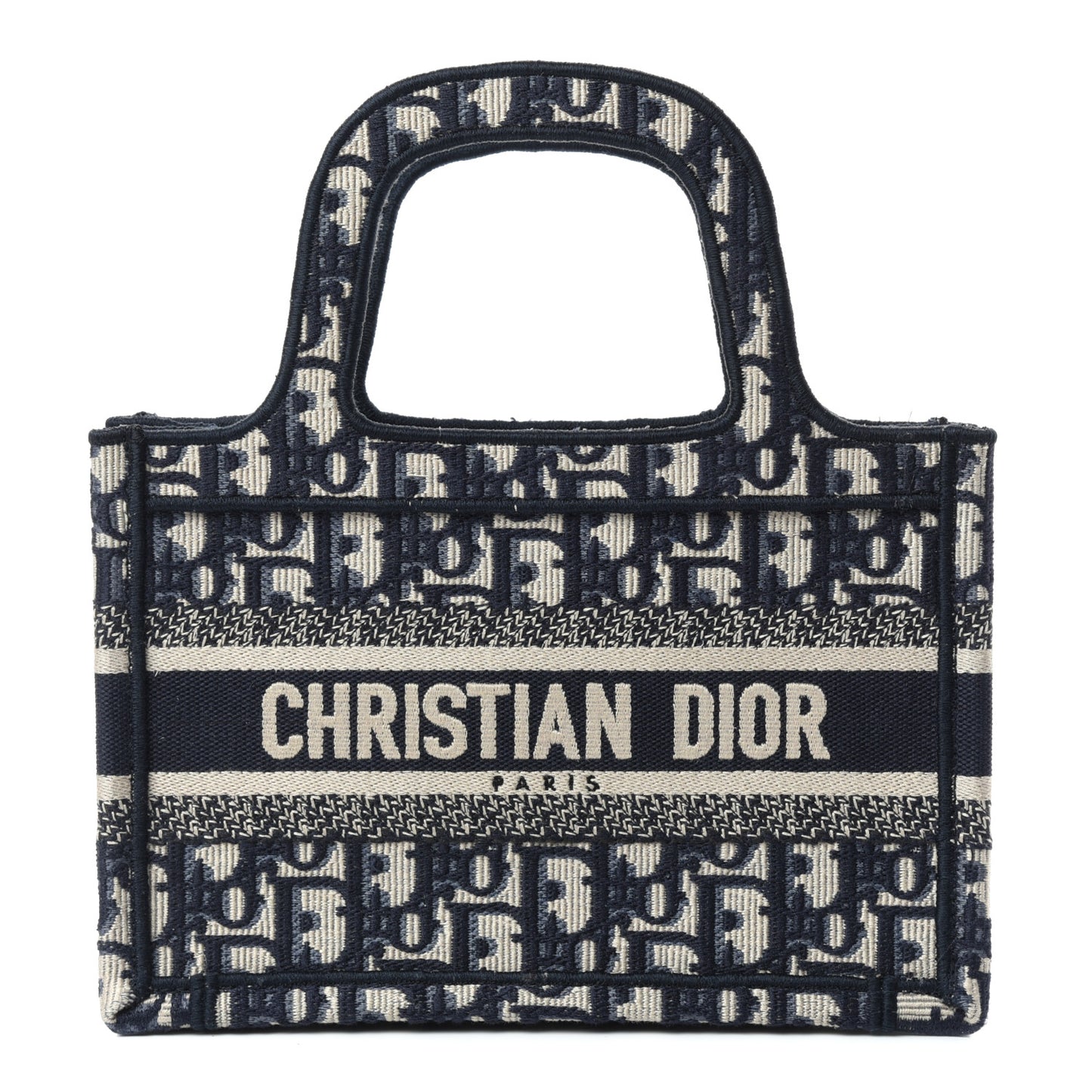 Oblique Mini Book Tote Blue Multicolor
