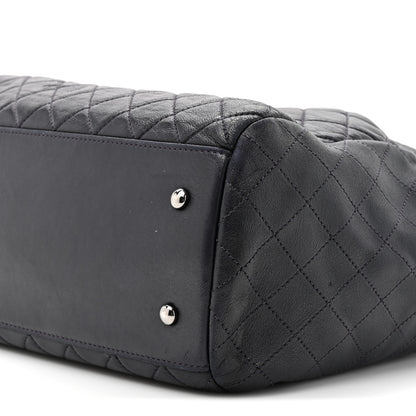 Chanel Lambskin Quilted Large Drawstring Shoulder Bag Dark Purple 9 of 10