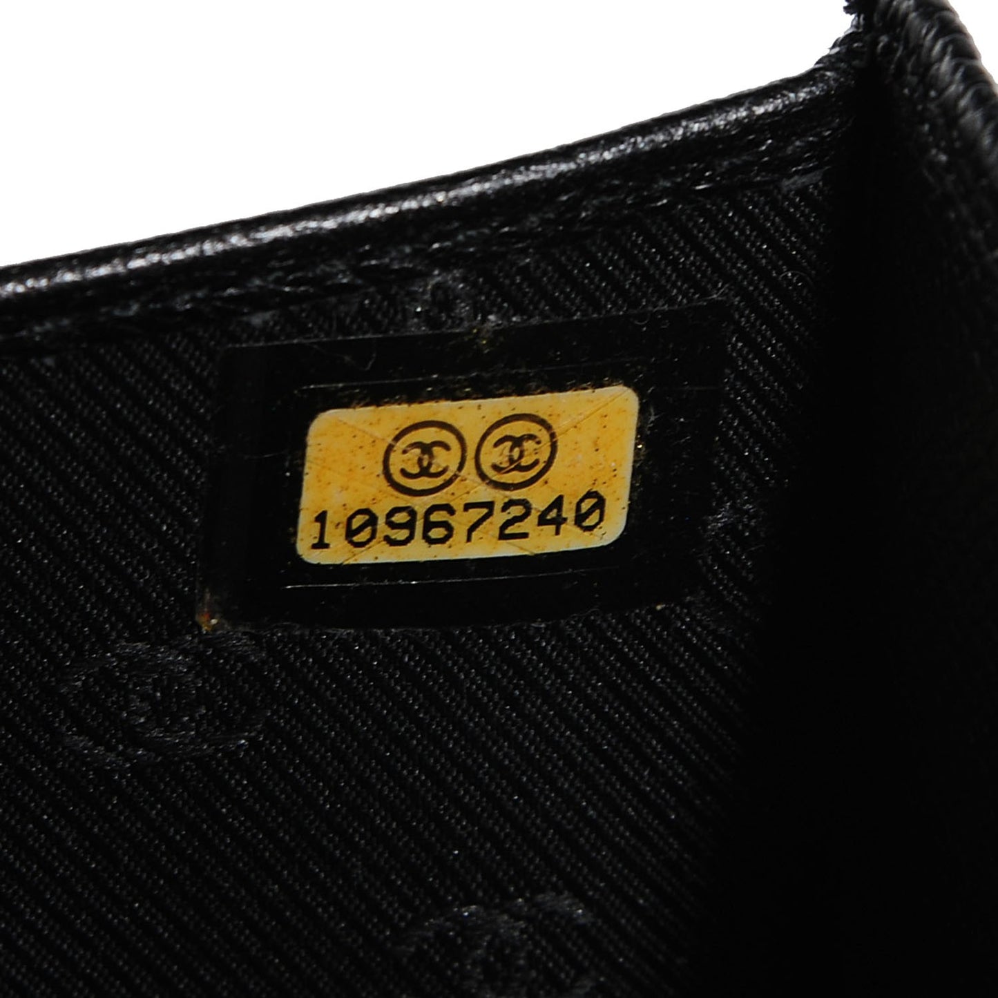 Grained Calfskin CC Button Flap Wallet Black