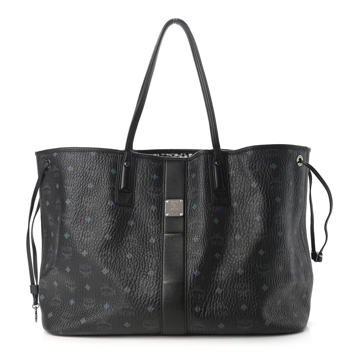MCM Visetos Large Liz Reversible Shopper Tote Black 1 of 24