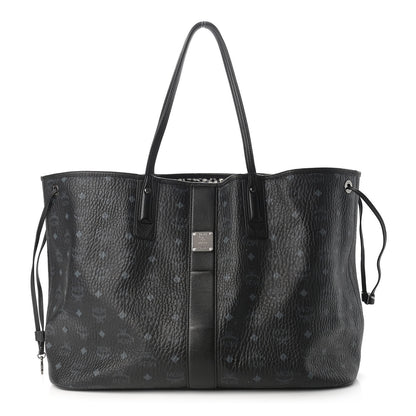 MCM Visetos Large Liz Reversible Shopper Tote Black 1 of 24