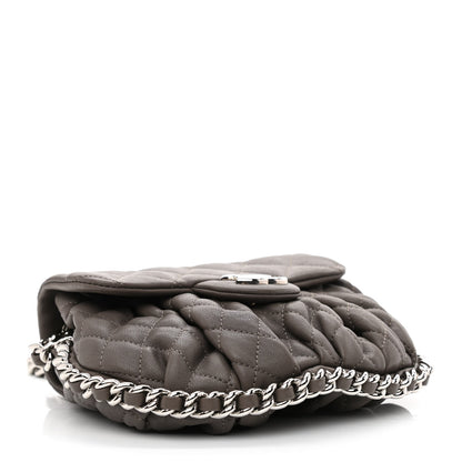 Chanel Washed Lambskin Quilted Mini Chain Around Flap Taupe 4 of 11