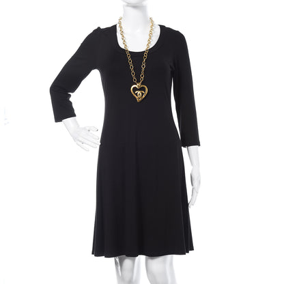 Chanel CC Heart Chain Pendant Necklace Gold 2 of 4