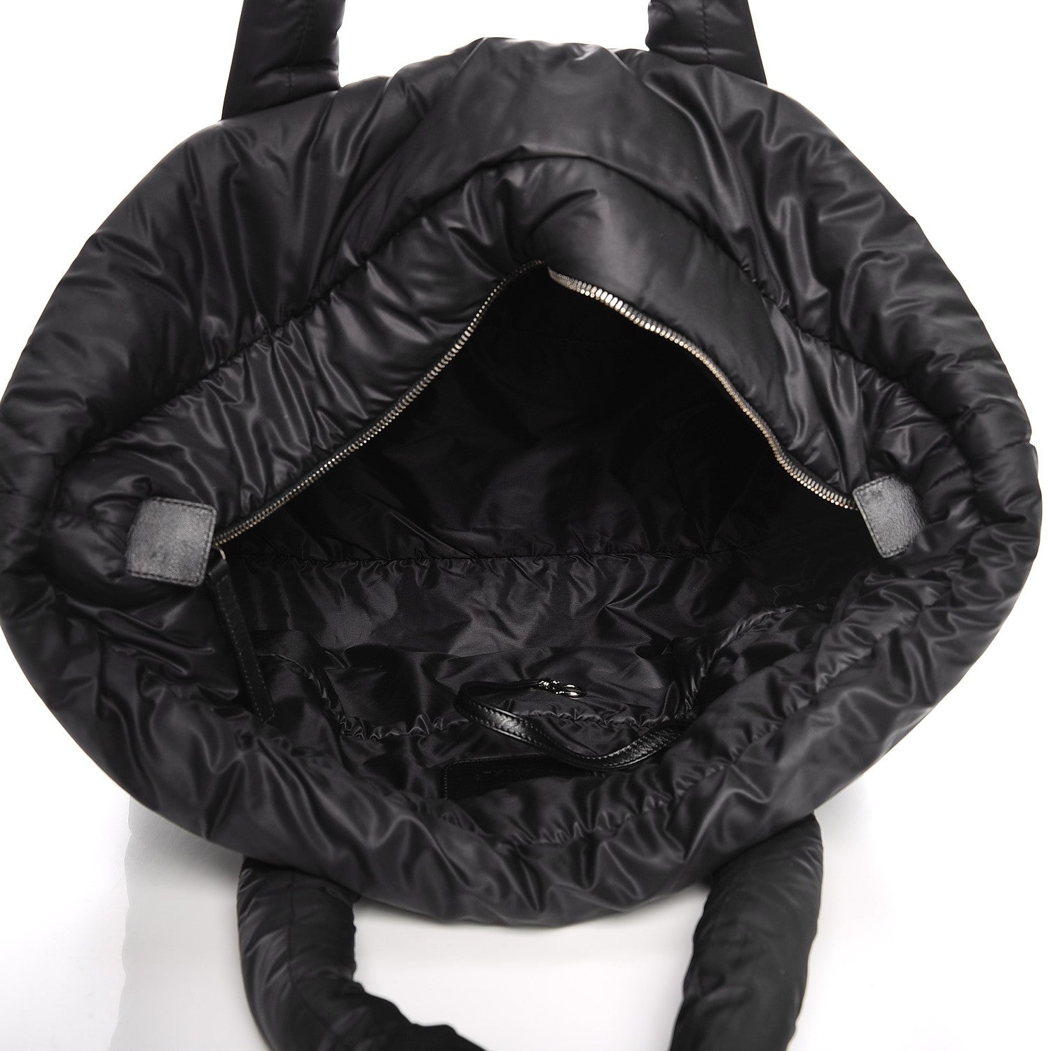 Chanel Nylon Quilted Large Coco Cocoon Tote Black Green 5 of 7