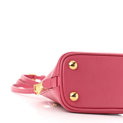Prada Saffiano Lux Mini Promenade Tote Peonia 7 of 8