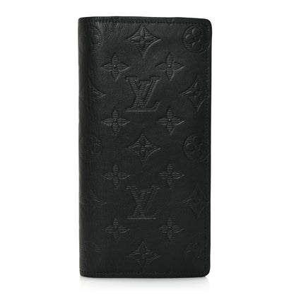 Louis Vuitton Calfskin Monogram Shadow Brazza Wallet Black 1 of 10
