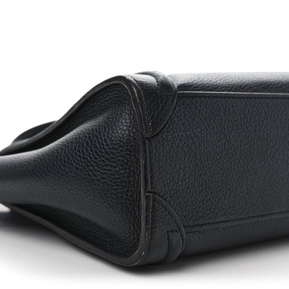 Celine Drummed Calfskin Nano Luggage Black 7 of 8