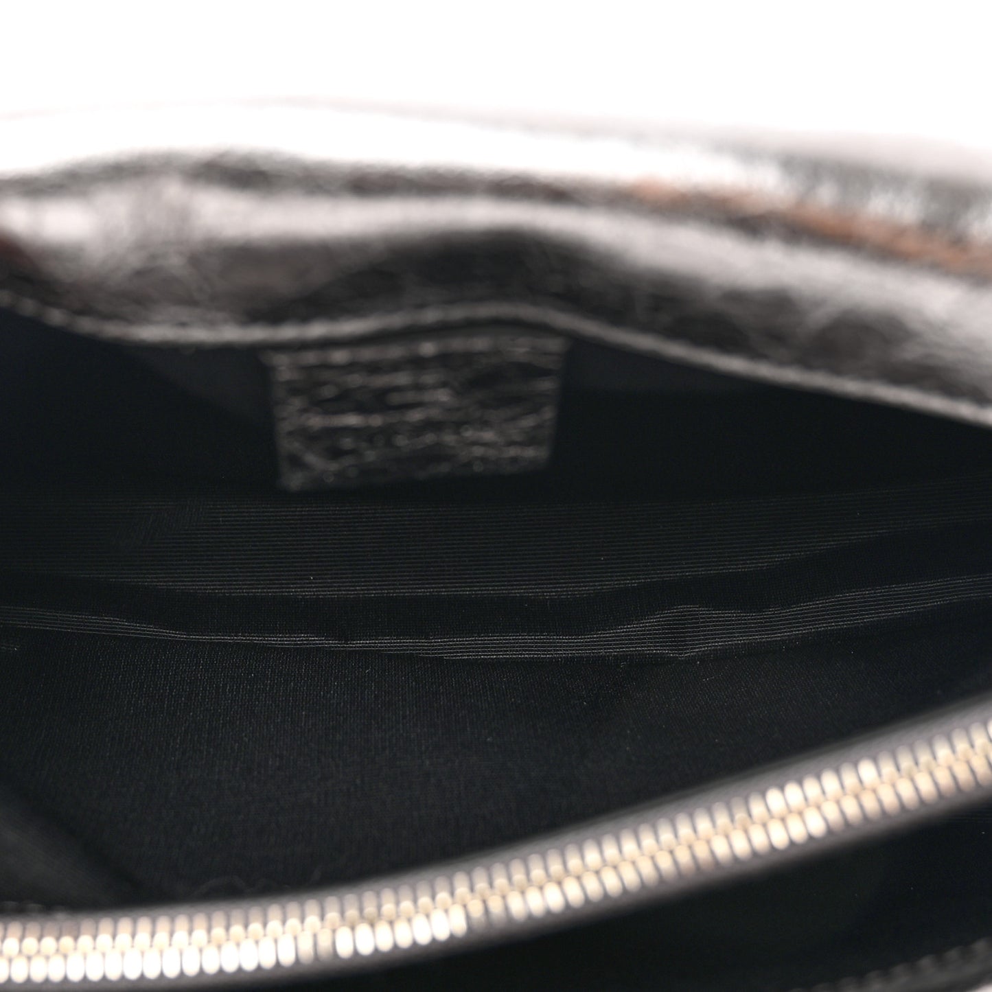 Metallic Soft Calfskin 4G Embossed Medium Shoulder Bag Silver