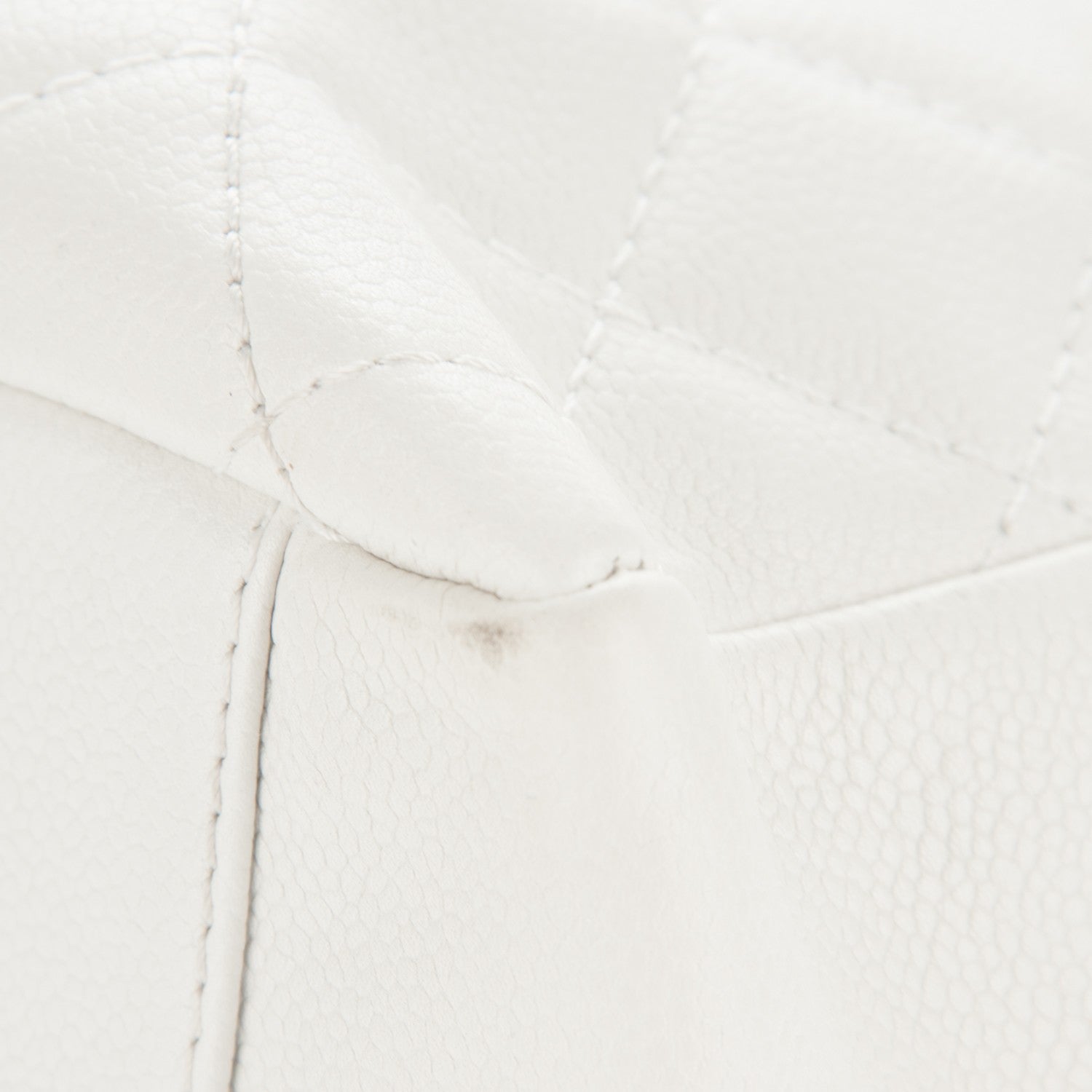 Chanel Caviar Quilted Grand Shopping Tote GST White 9 of 11