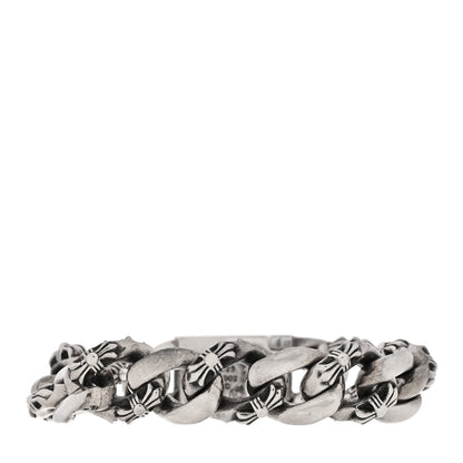 Chrome Hearts Sterling Silver Cross Box Fancy Link Curb Chain Bracelet 1 of 3