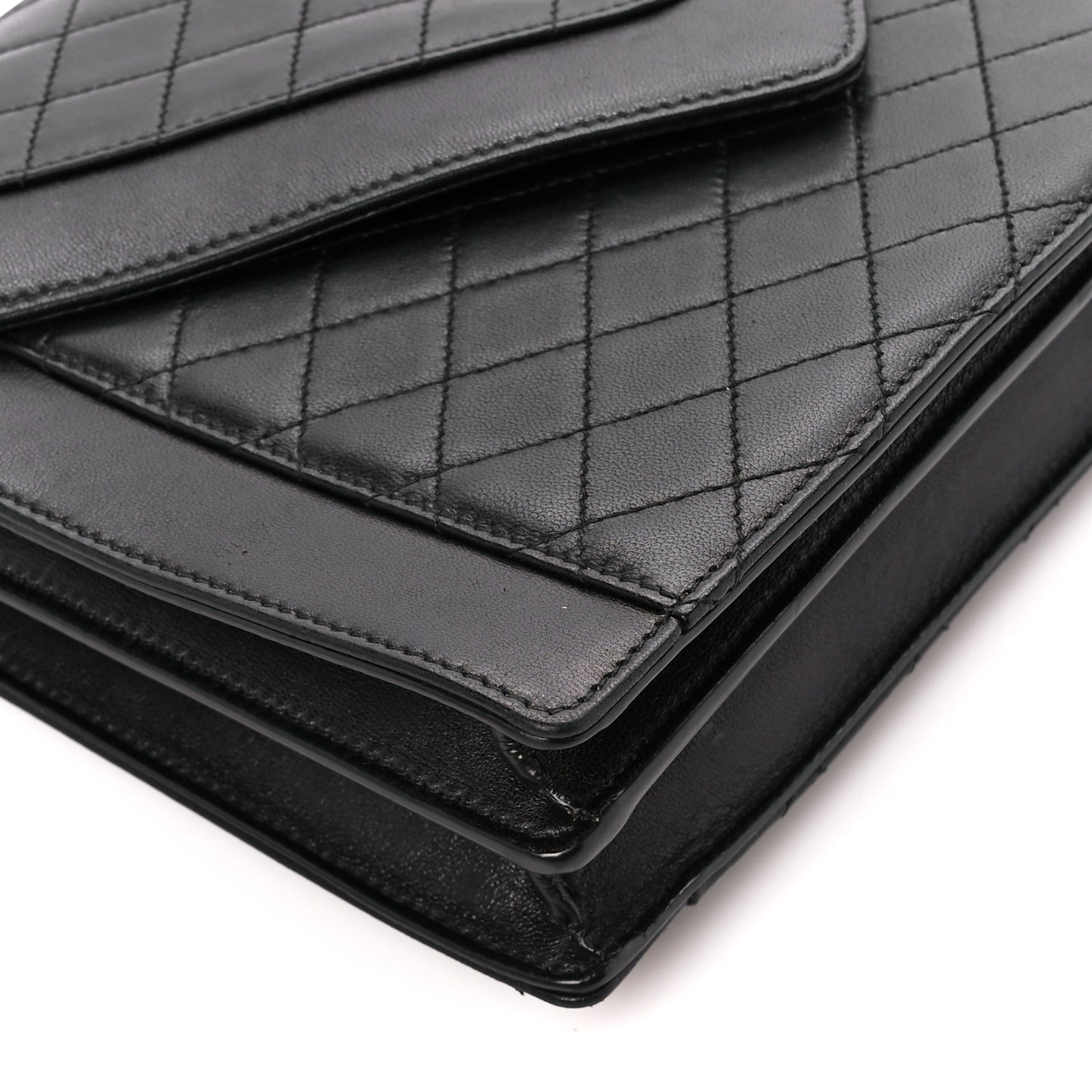 Lambskin Quilted Mini Gaby Satchel Black