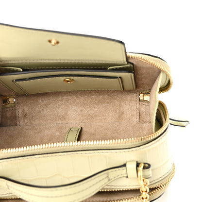 Chloe Calfskin Crocodile Embossed Mini C Vanity Bag Light Eucalyptus 5 of 9