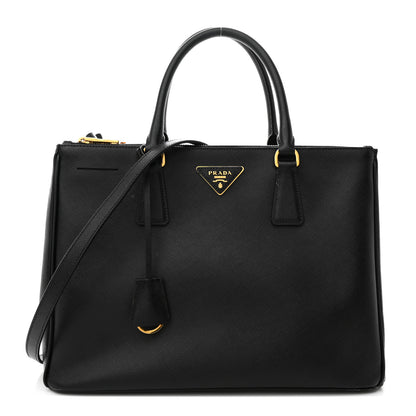 Prada Saffiano Medium Galleria Double Zip Tote Black 1 of 14