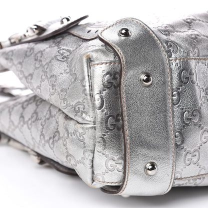 Gucci Metallic Guccissima Small Pelham Shoulder Bag Silver 8 of 14