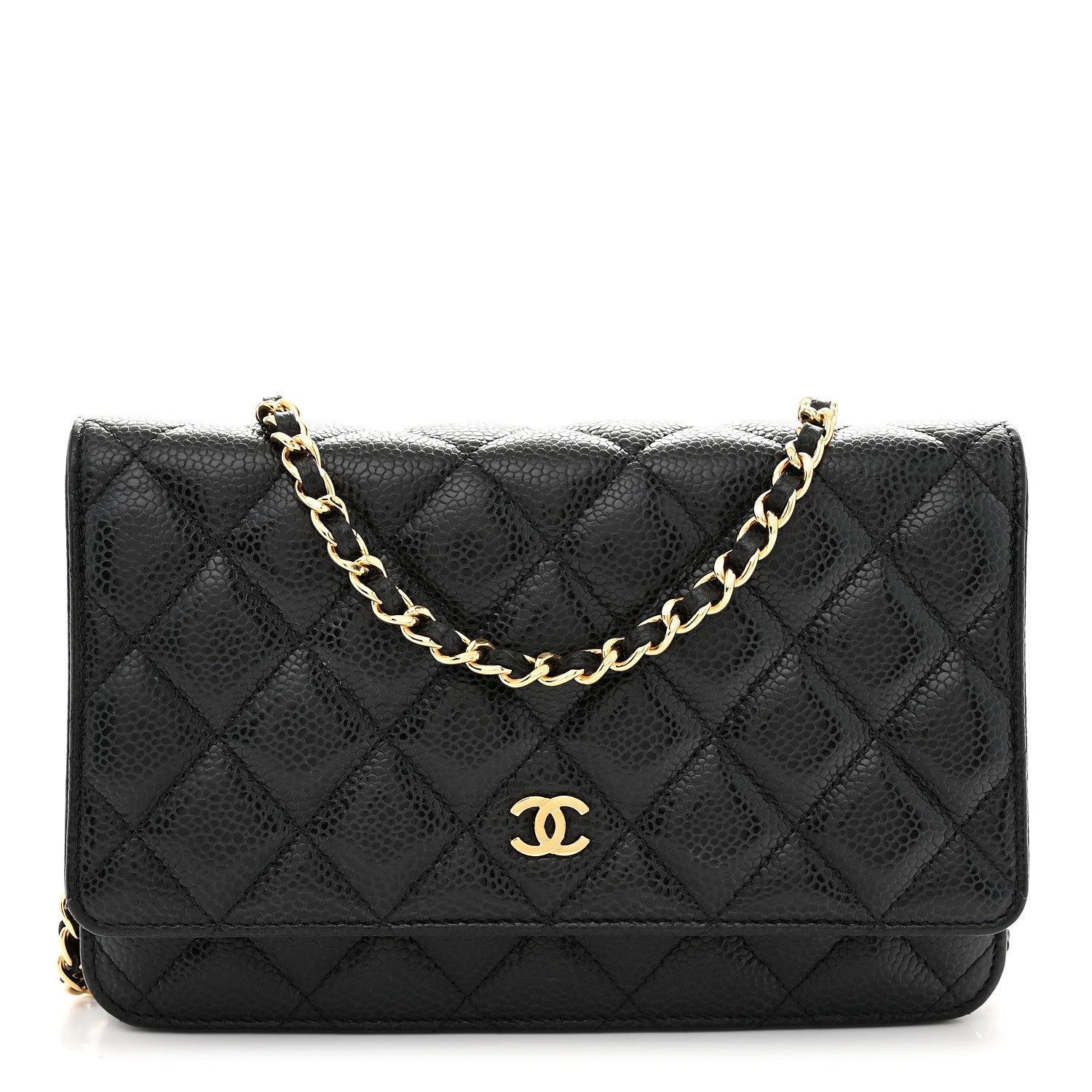 Chanel Caviar Quilted Wallet on Chain WOC Black 1 of 12