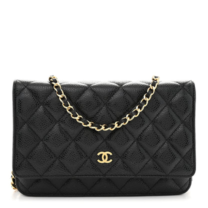 Chanel Caviar Quilted Wallet on Chain WOC Black 1 of 12
