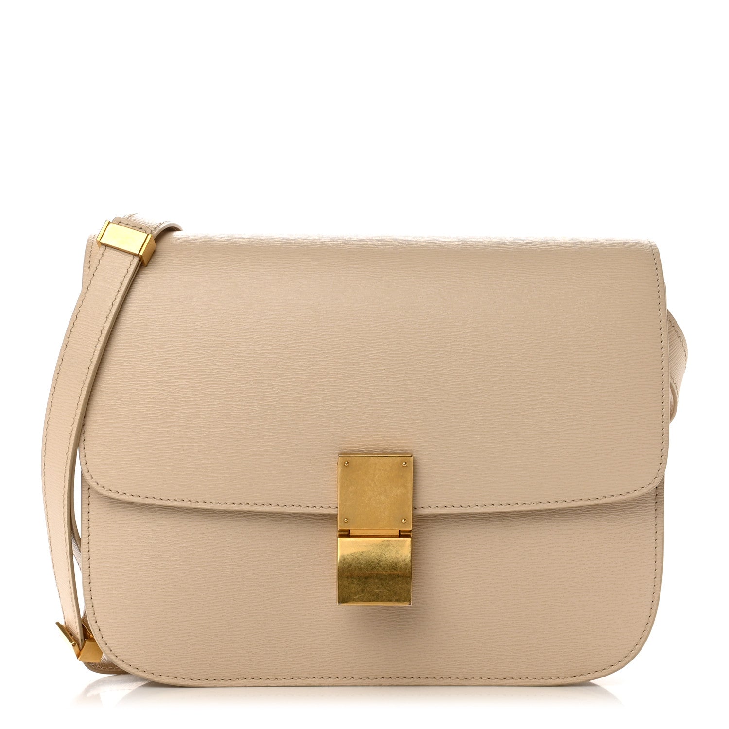 Celine Liege Calfskin Medium Classic Box Flap Bag Cream 1 of 11