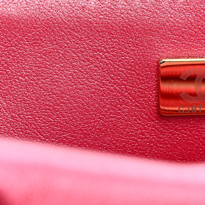 Chanel Mirror Calfskin Metallic Calfskin Quilted Hollywood Boulevard Backpack Pink 7 of 15