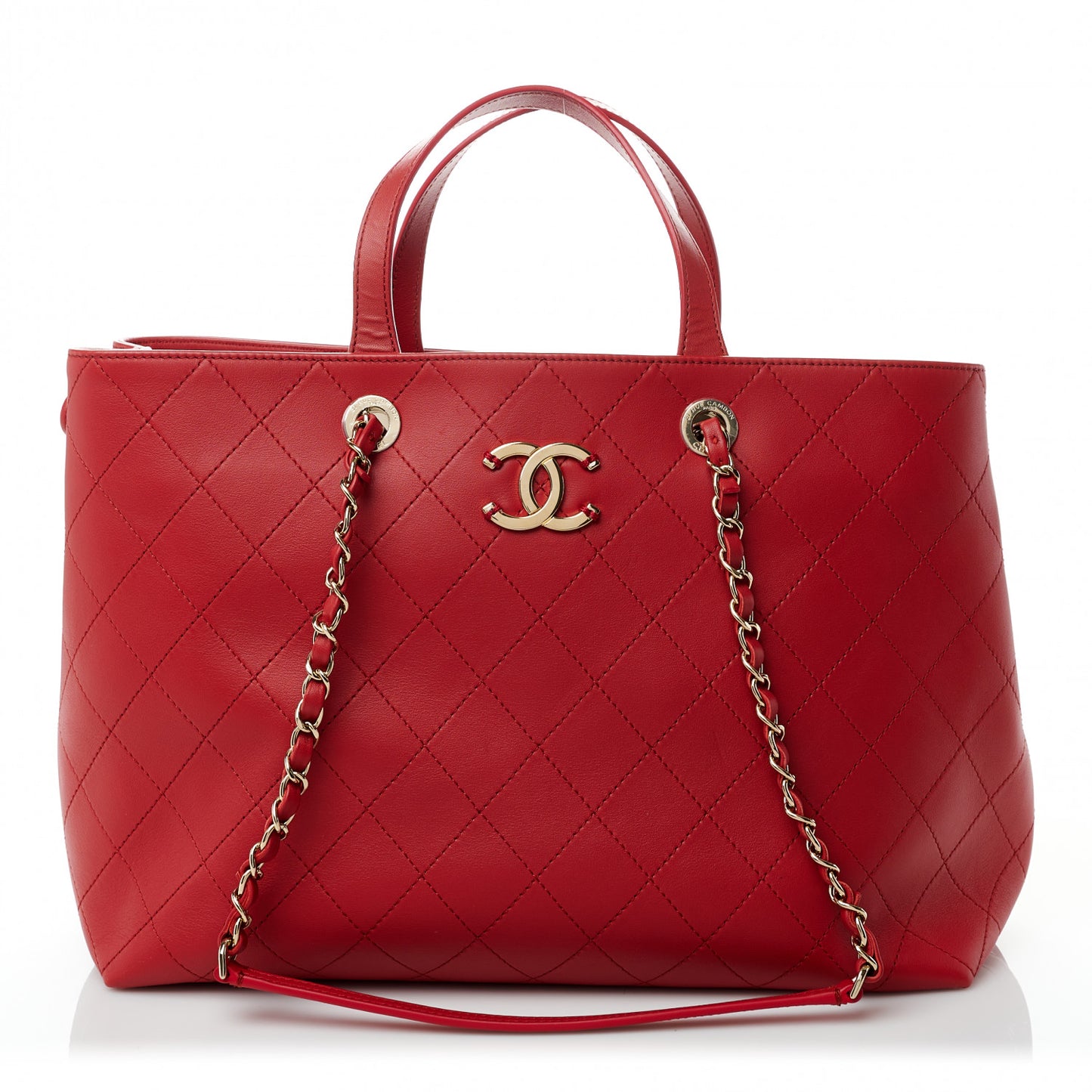 Calfskin Large Serial Shopper Tote Red