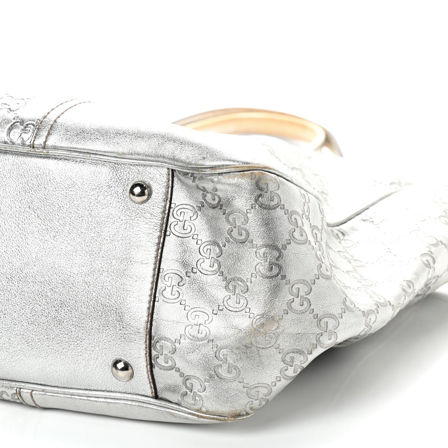 Gucci Metallic Guccissima Large Princy Tote Silver 14 of 14