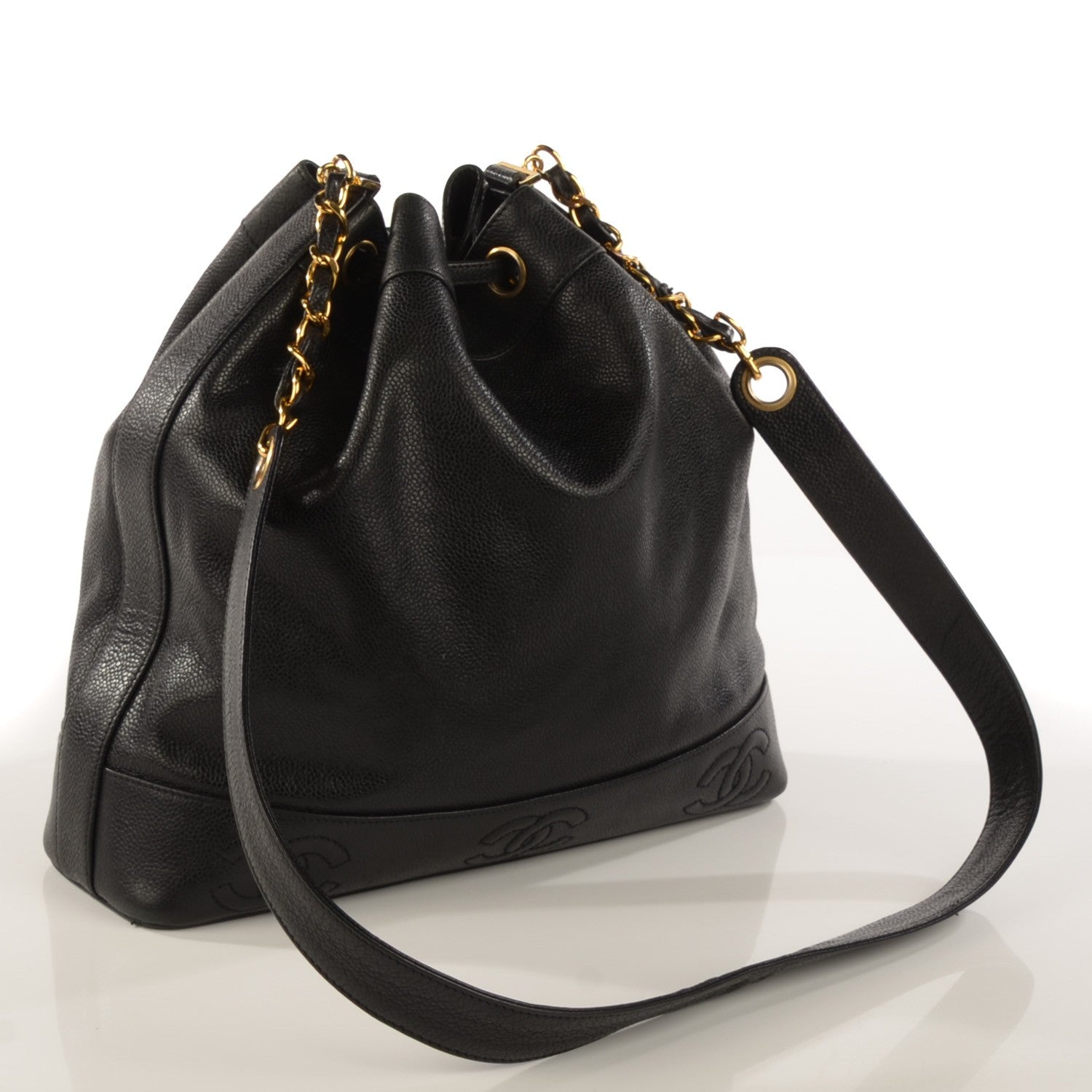 Chanel Caviar Drawstring Shoulder Bag Black 5 of 10