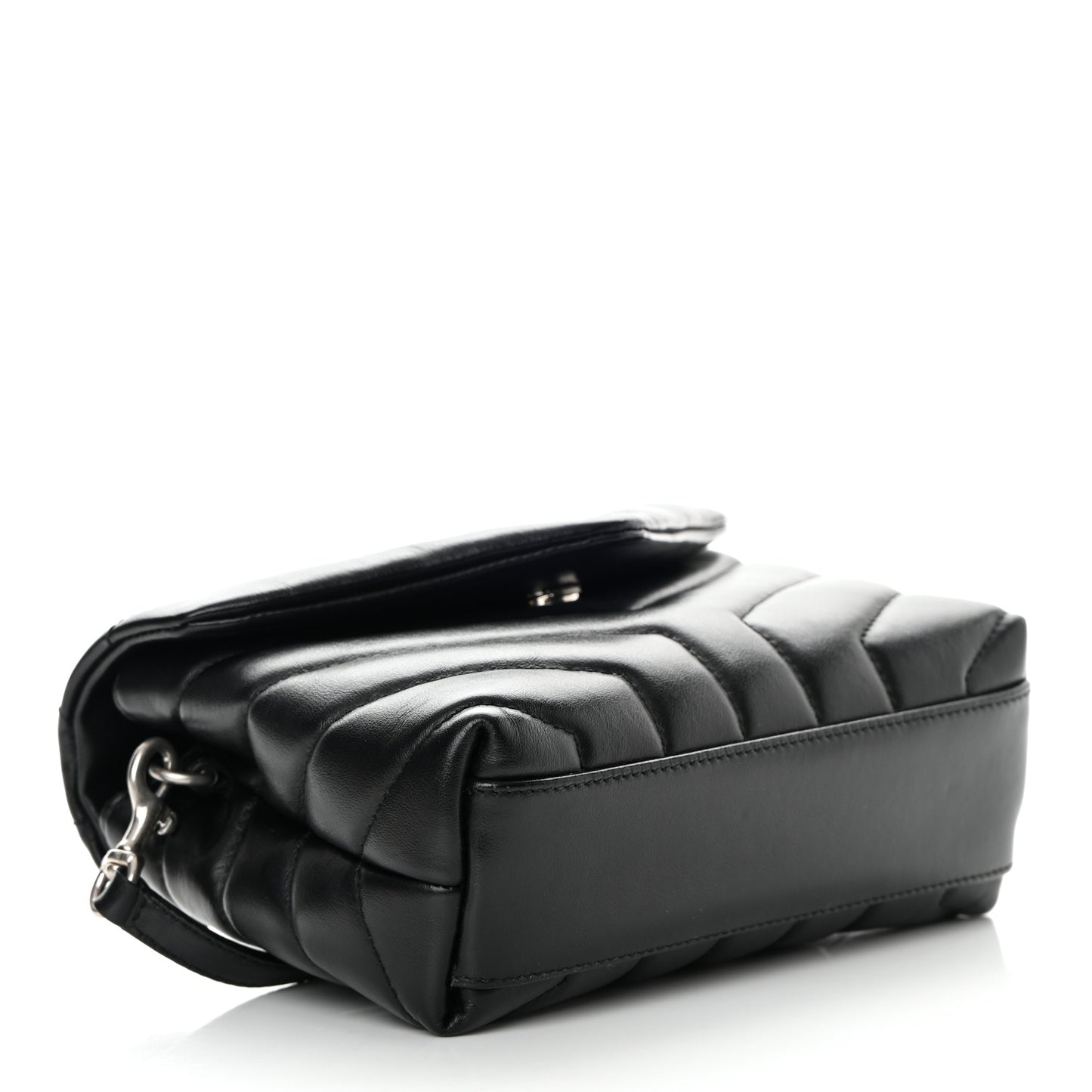 Calfskin Y Quilted Monogram Toy Loulou Crossbody Bag Black