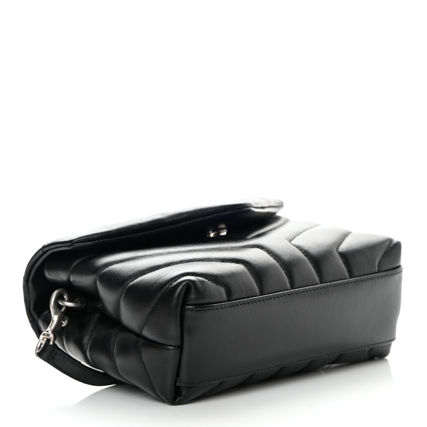 Saint Laurent Calfskin Y Quilted Monogram Toy Loulou Crossbody Bag Black 4 of 14