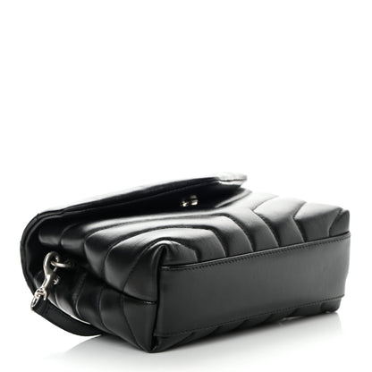 Saint Laurent Calfskin Y Quilted Monogram Toy Loulou Crossbody Bag Black 4 of 14