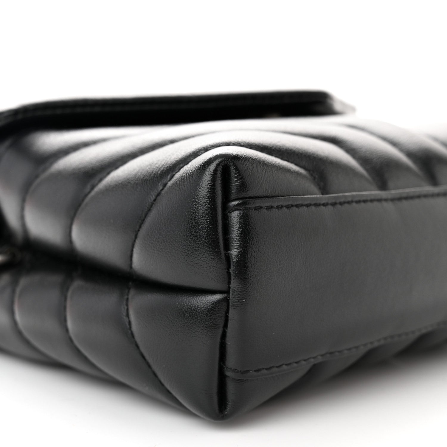 Saint Laurent Calfskin Y Quilted Monogram Toy Loulou Crossbody Bag Black 9 of 11