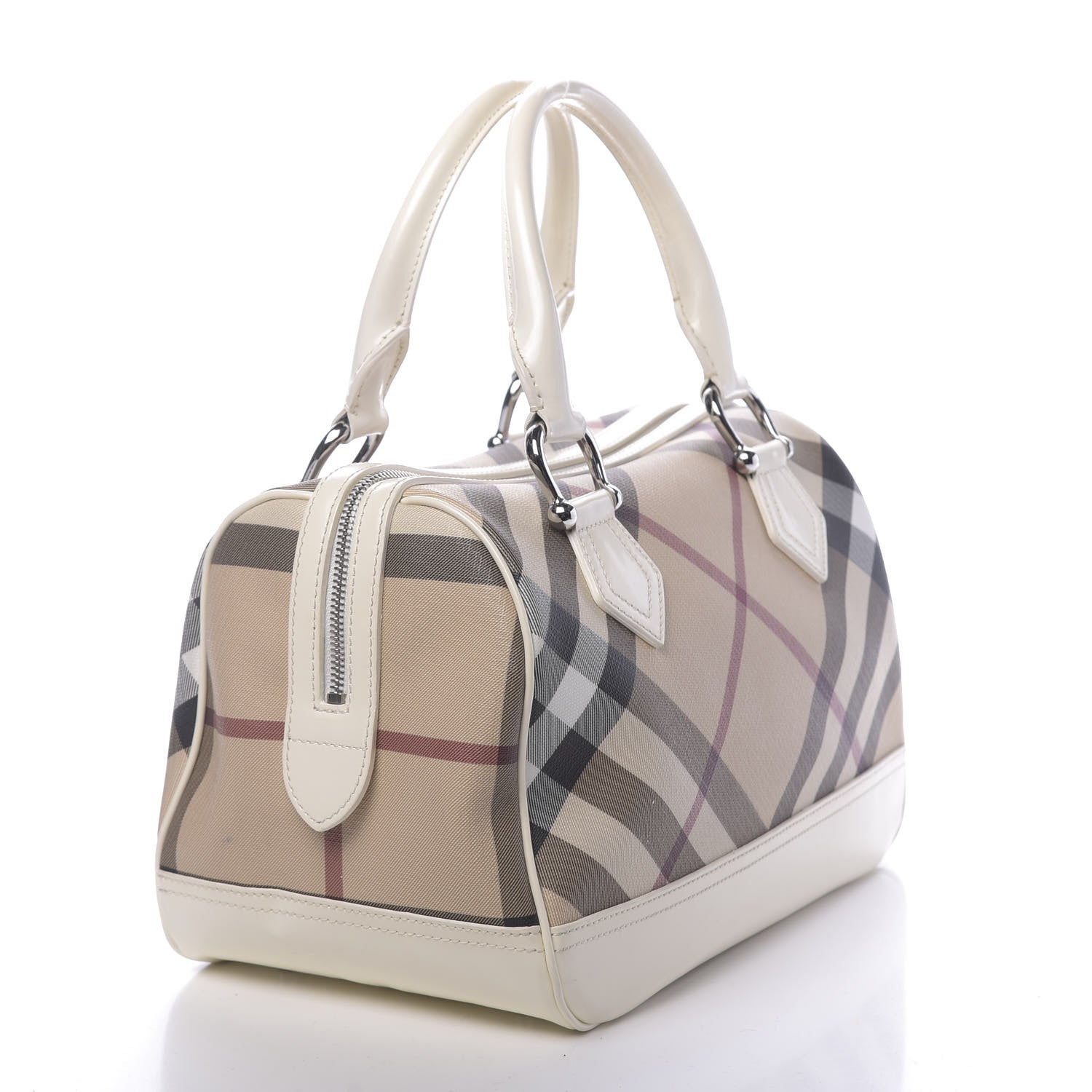 Burberry Nova Check Bowling Bag White 3 of 15