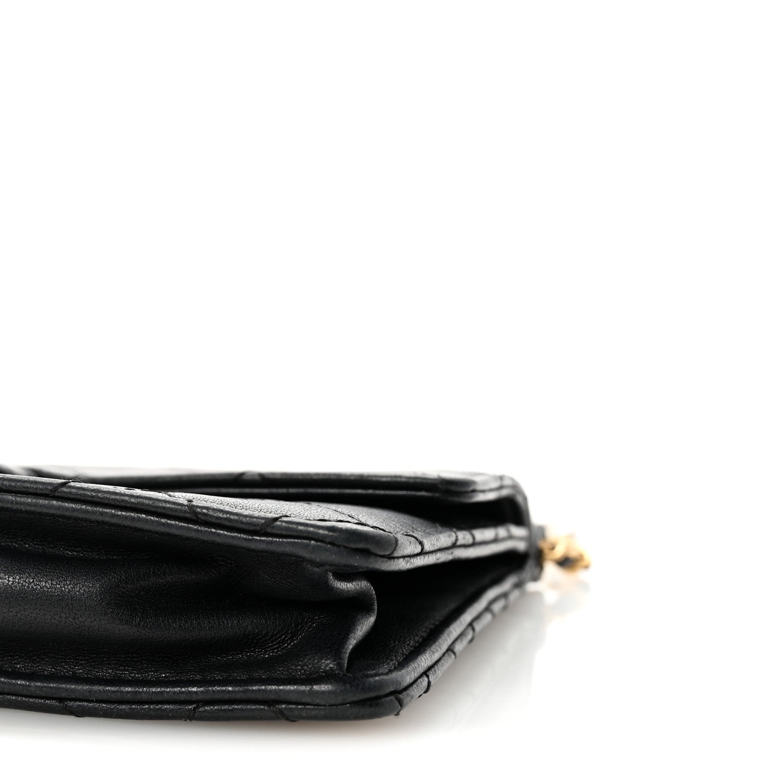 Chanel Goatskin Quilted Pearl Chain Flap Bag Black 10 of 10
