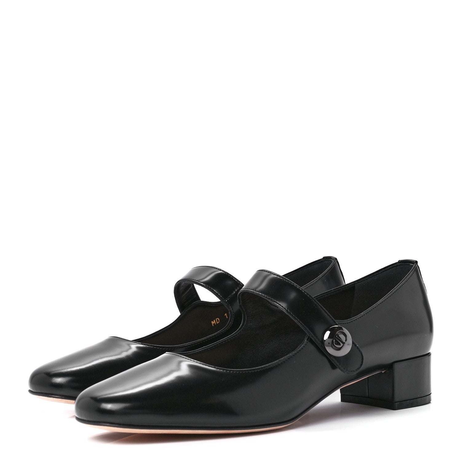 Christian Dior Brushed Calfskin Uniform 30mm Pumps 39 Black 3 of 8