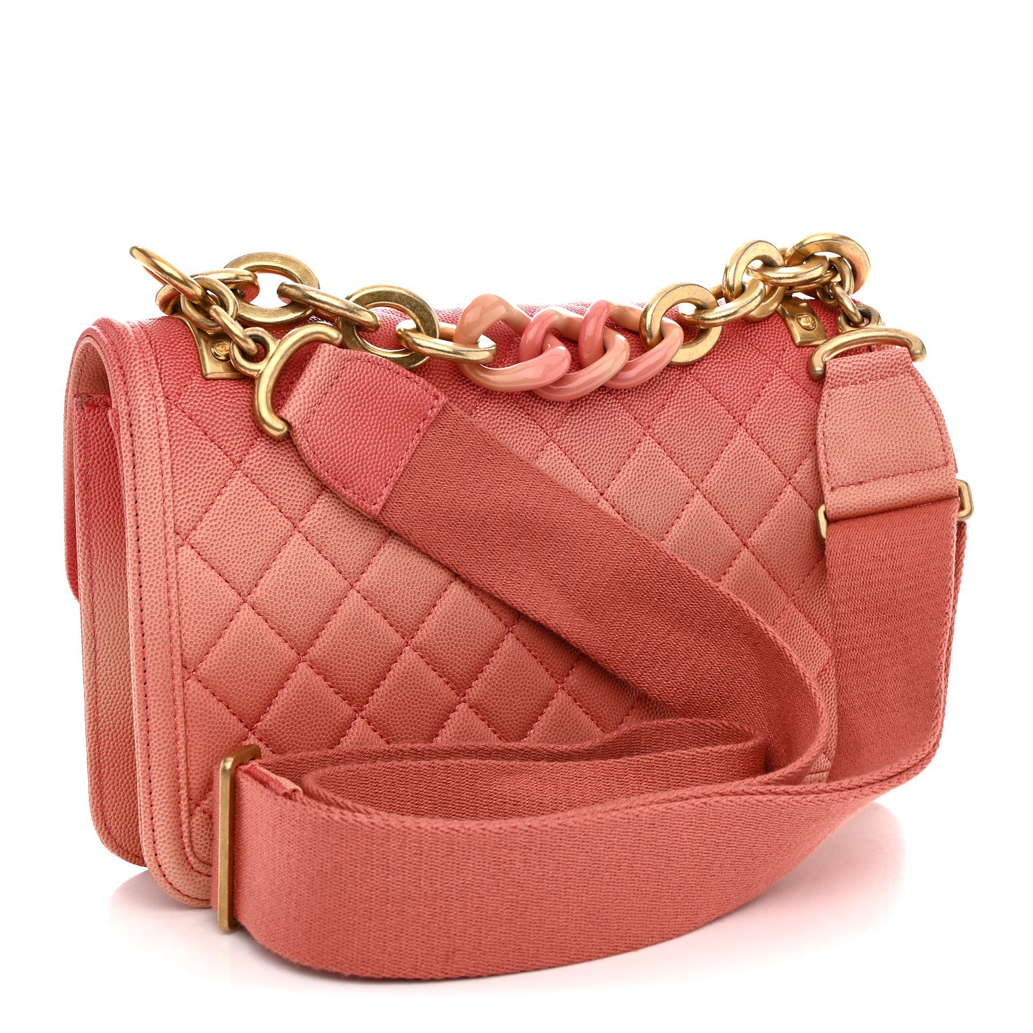 Chanel Caviar Quilted Medium Sunset On The Sea Flap Coral 1873376 Chanel Caviar Quilted Medium Sunset On The Sea Flap Coral 1873376