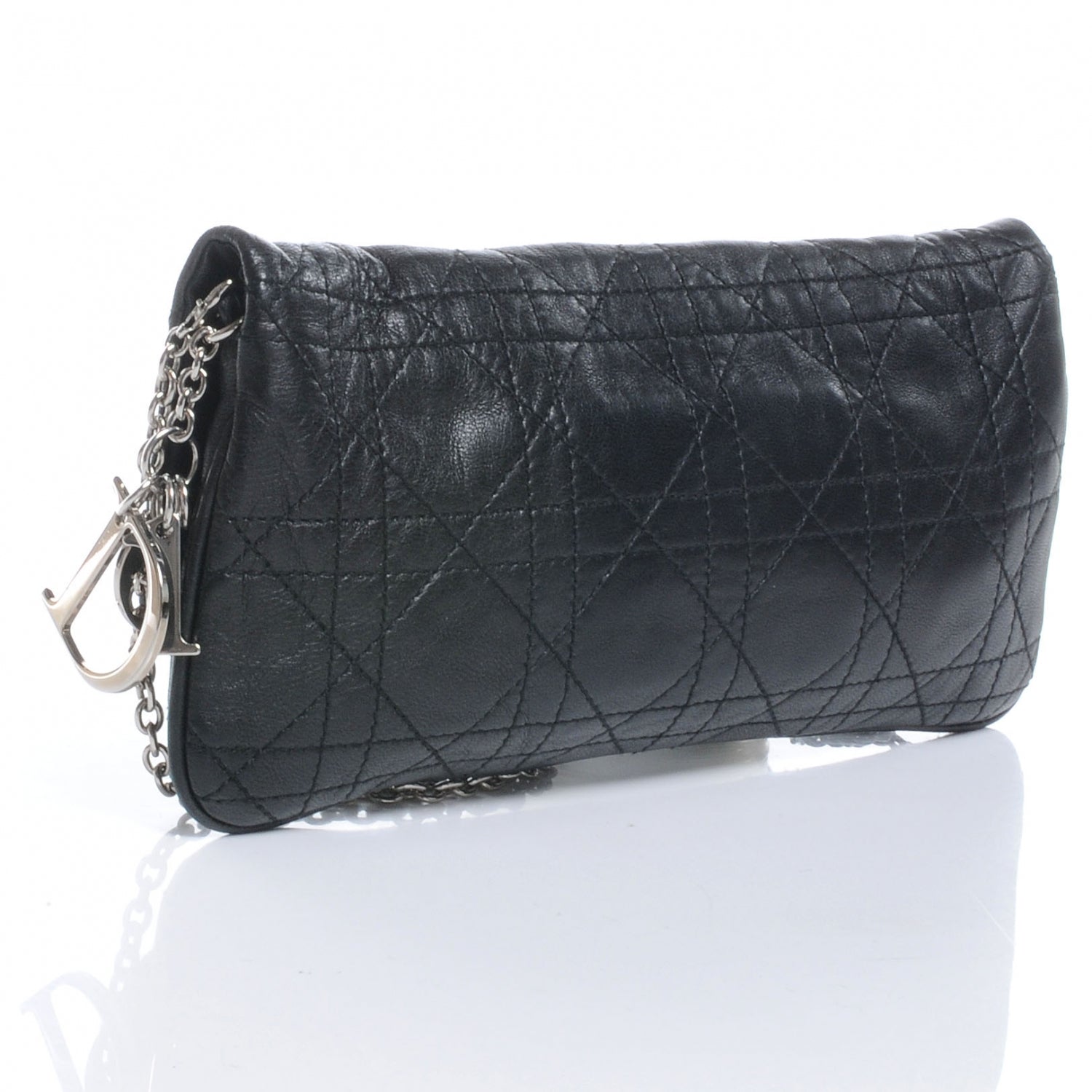 Christian Dior Calfskin Cannage Cross Body Bag Black 3 of 8