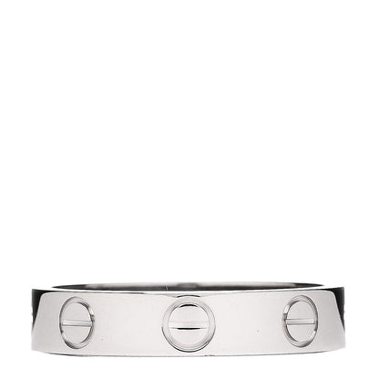 Cartier 18K White Gold 3.5mm LOVE Wedding Band Ring 49 4.75 3 of 5