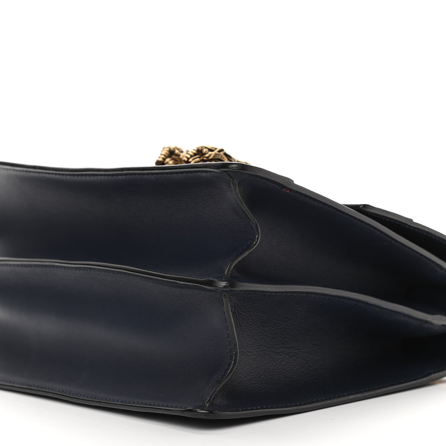 Gucci Moon Calfskin Bamboo Web Medium Dionysus Top Handle Bag Blue Emerald Hibiscus Red 9 of 10