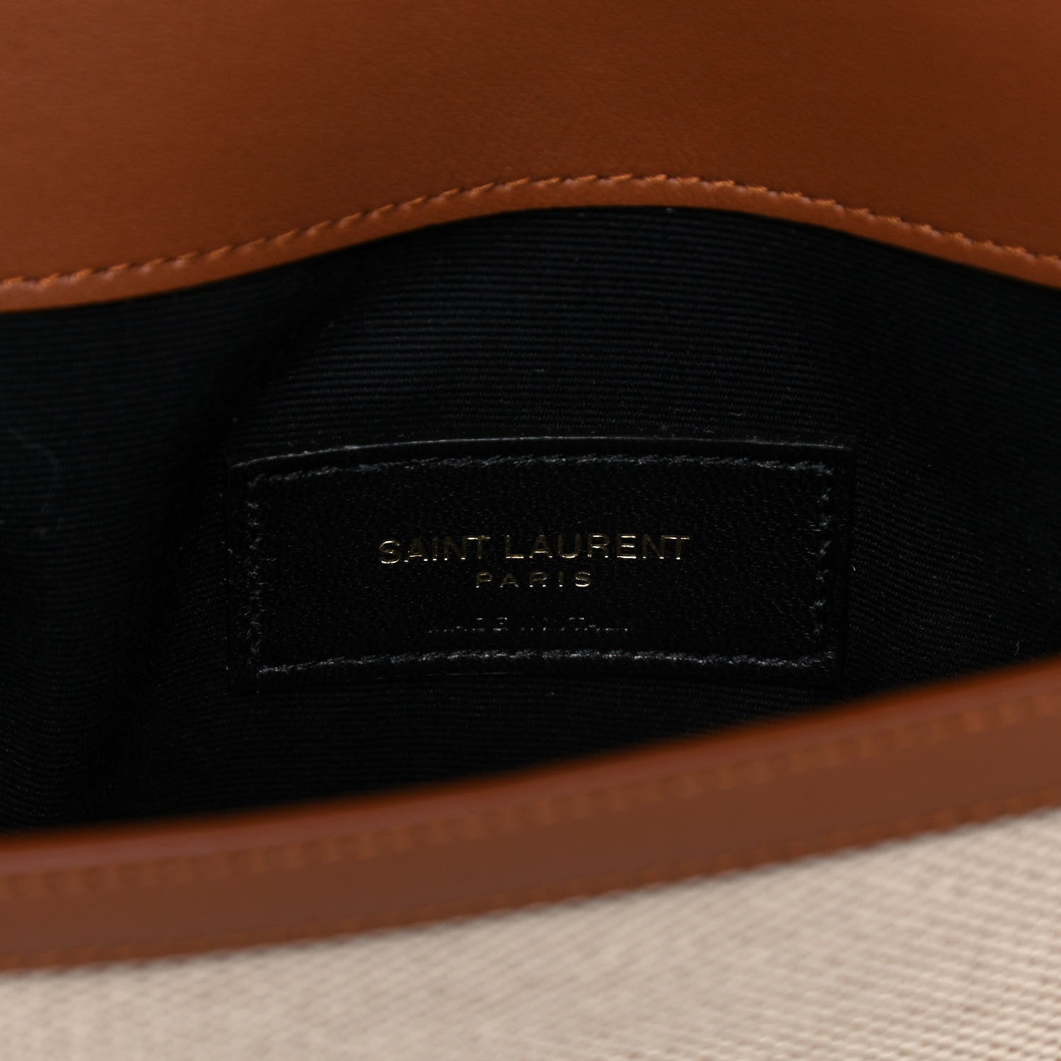Saint Laurent Canvas Uptown Pouch Natural Beige Brick 6 of 9