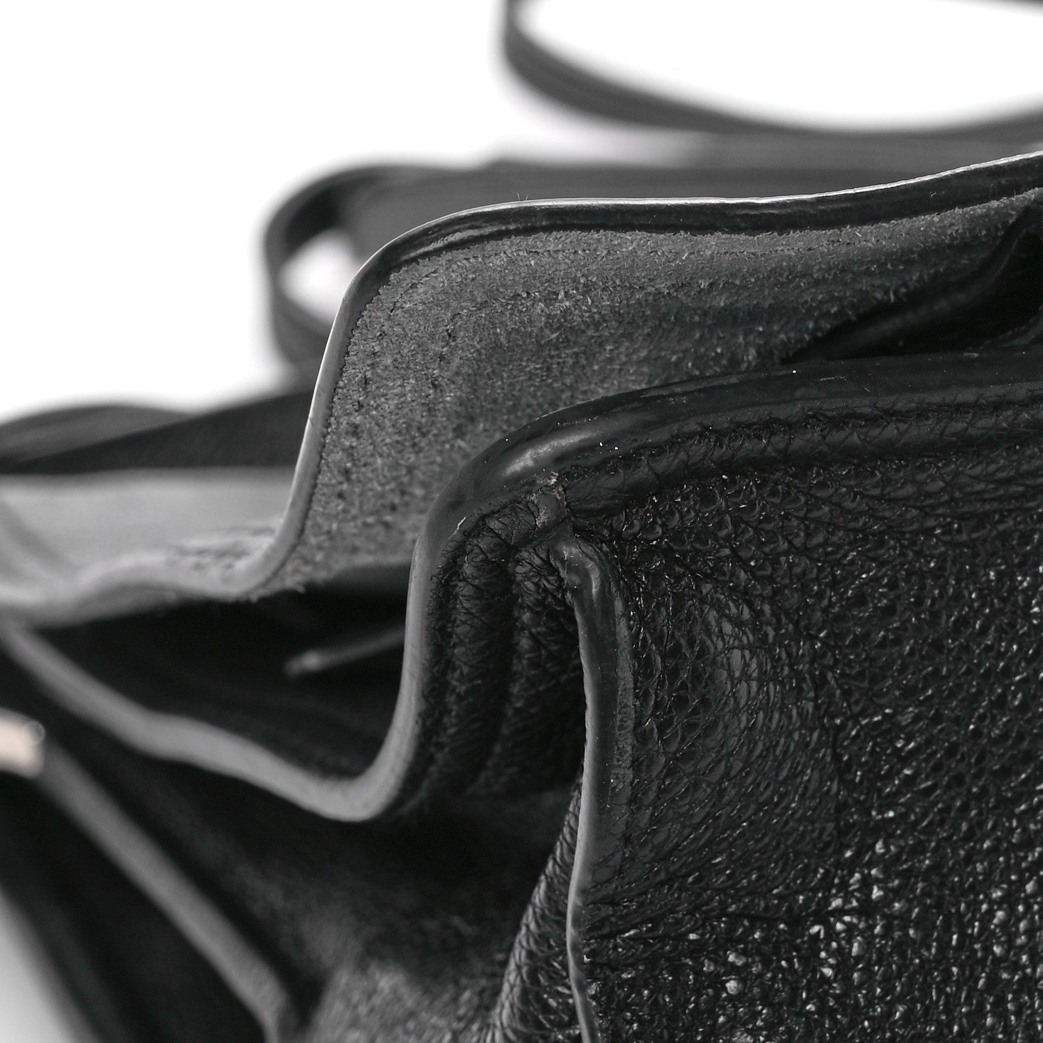 Prada Glace Calf Etiquette Flap Black Astrale 9 of 15