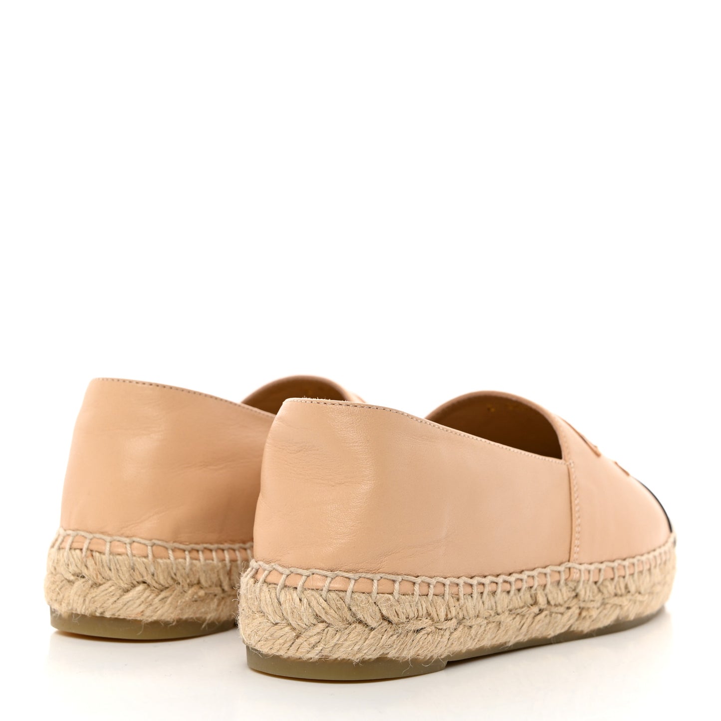 Lambskin CC Espadrilles 36 Beige Black