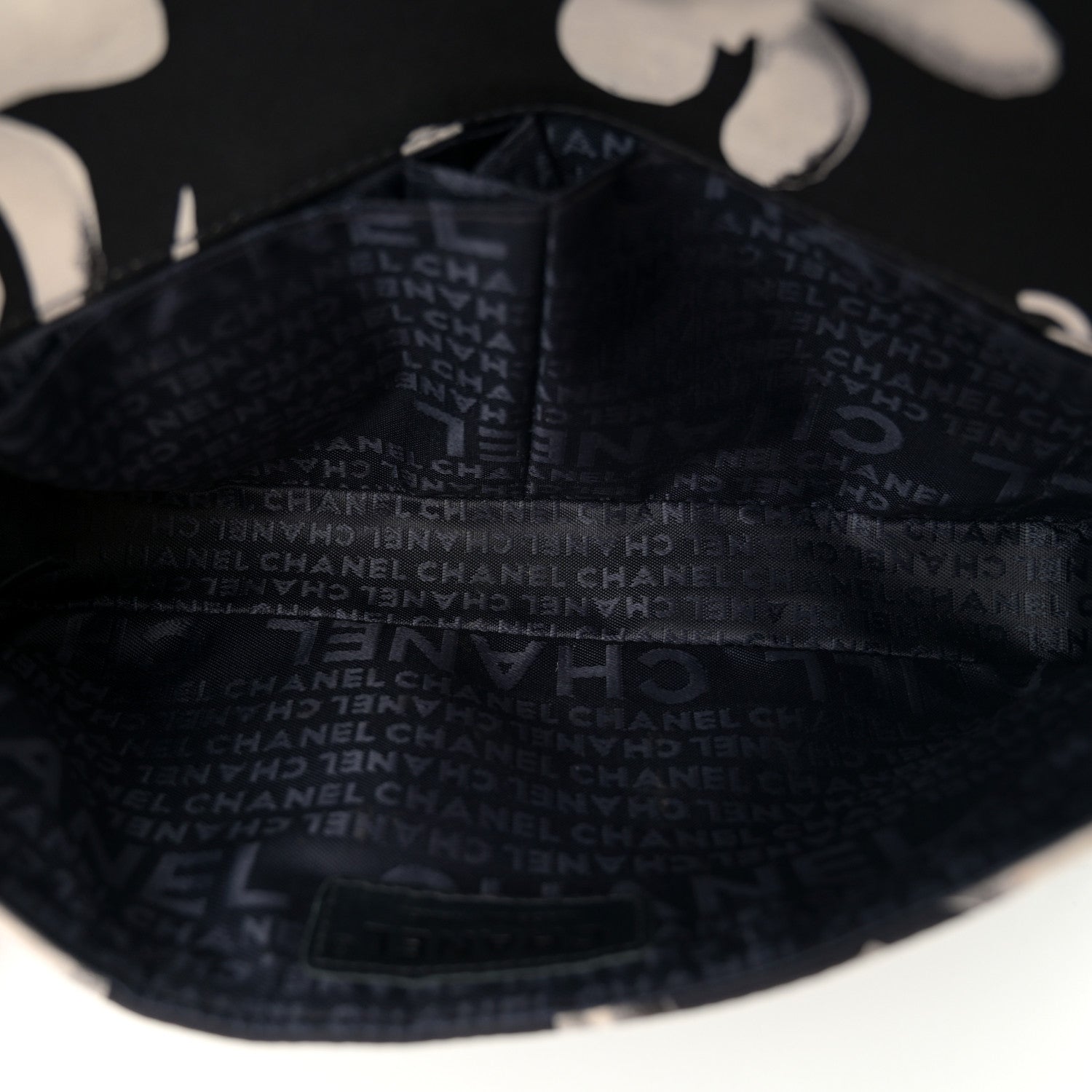 Chanel Silk Lambskin Tahiti Timeless Flap Navy White 5 of 11