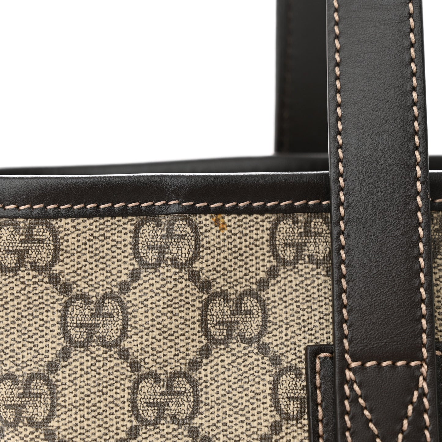 GG Supreme Monogram Small Joy Tote Dark Brown