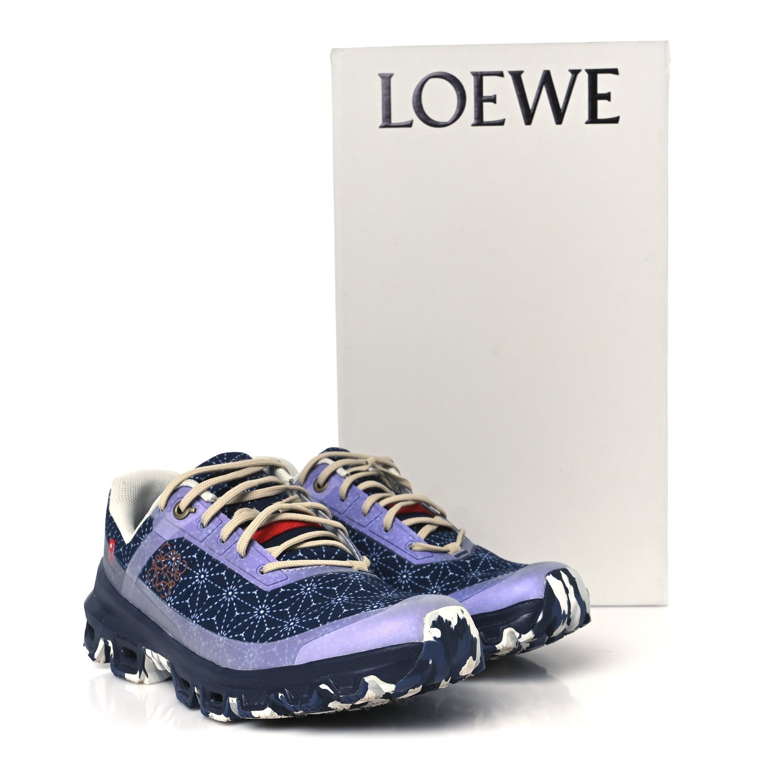 Loewe X ON Canvas Mesh Star Print Cloudventure Sneakers 35.5 Space Blue 10 of 10