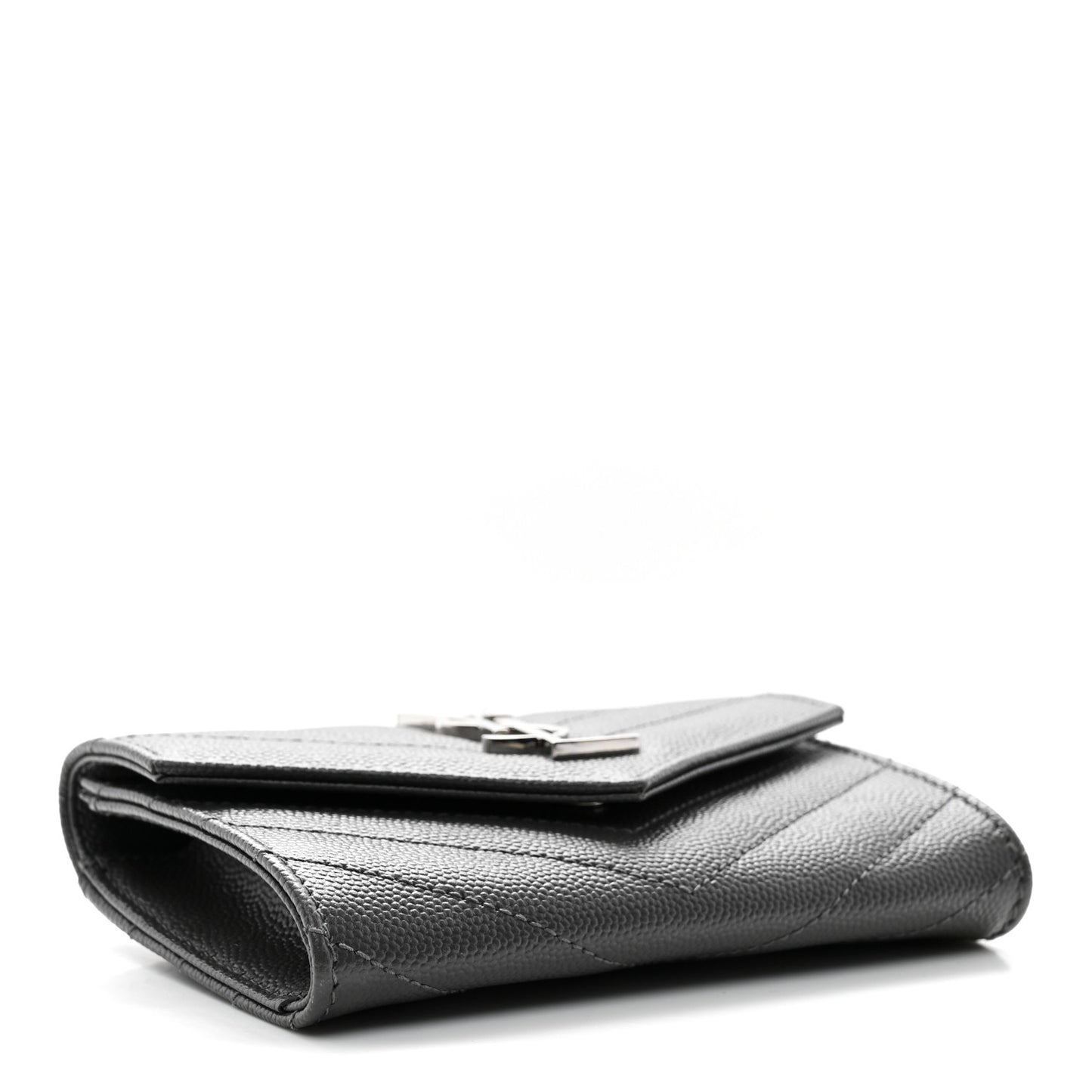 Grain De Poudre Matelasse Chevron Small Monogram Envelope Wallet Storm
