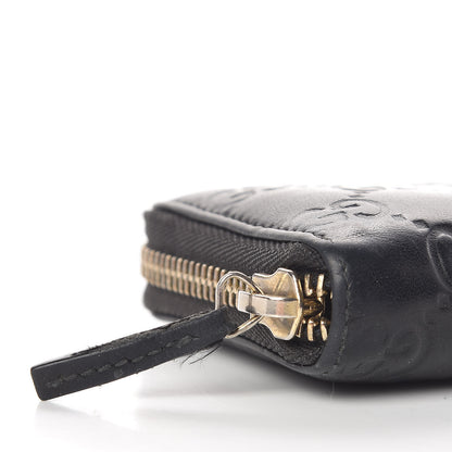 Gucci Guccissima Zip Around Card Case Black 10 of 12