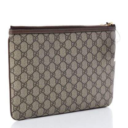Gucci GG Supreme Monogram Large Ophidia Pouch Clutch Brown 3 of 7